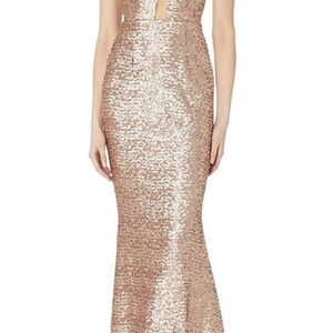 Dress the Population Rose Gold Sequin Gown